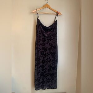 Taylor burn out velvet floral slip dress purse size 12